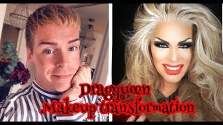 DRAGQUEEN MAKEUP BOY TO GIRL TRANSFORMATIOM CHERRY WILDER