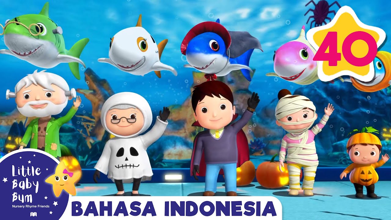 Tarian Bayi Hiu Spesial Halloween | Kartun & Lagu Anak Populer | @Little Baby Bum Bahasa Indones