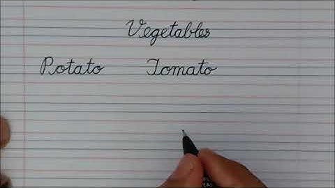 Vegetable Name Words in cursive letter | Cursive Handwriting Practice CBSE ICSE GSEB
