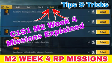 How to Complete C1S1 M2 Week 4 RP Missions Easily | BGMI M2 Week 4 RP Missions Full Explained |Tips