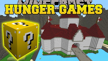 Minecraft: PRINCESS PEACH CASTLE HUNGER GAMES - Lucky Block Mod - Modded Mini-Game