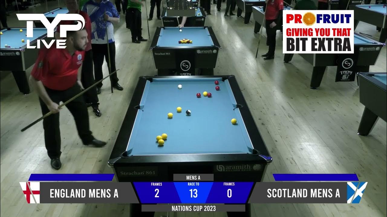 England v Scotland Mens A Nations Cup of Pool 2023 Bridlington Spa