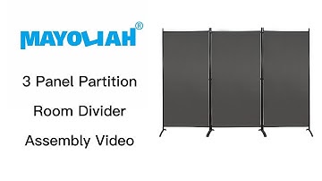 3 panel room divider screen assembly video