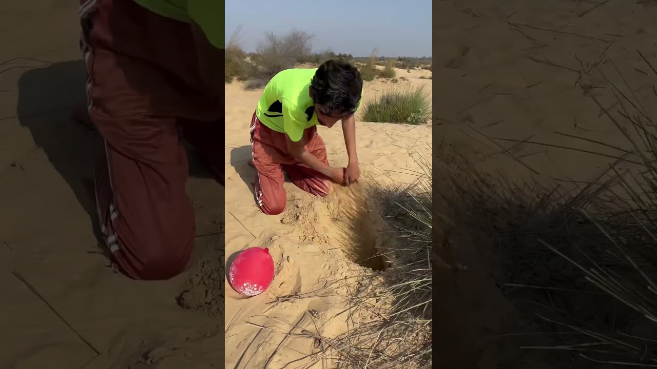 Best place for saving a balloon food in desert 