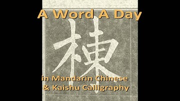 Dong4 棟 number of buildings - Mandarin Chinese & Kaishu Calligraphy