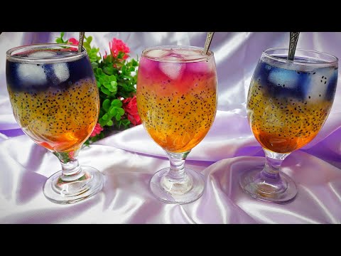 طرز تهیه شربت زعفران با تخم شربتی راز ته نشین نشدن تخم شربتی آموزش آشپزی ایرانی