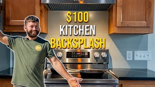 BudgetFriendly Kitchen Upgrade | $100 Roofing Metal Backsplash DIY Installation