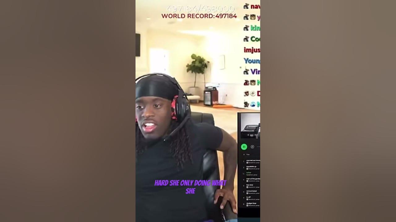 Kai Cenat Reacts to Kendrick New Song With SZA🥵🤦🏽‍♂️🔥🔥 #tiktok #sza #kendricklamar #twirlywoos