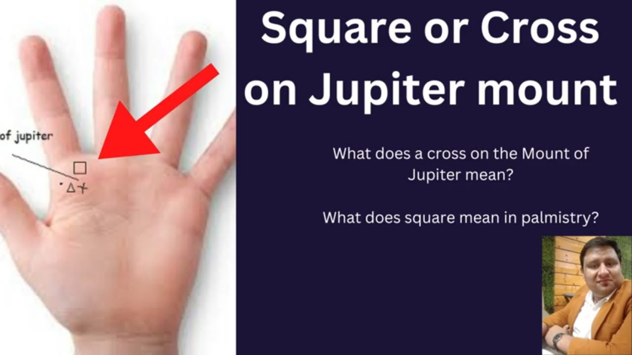 Meaning of Cross and Square on Jupiter Mount X sign on Jupiter Mount