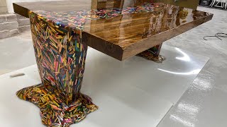 Thousands of Pencils Floating Down a River Table..