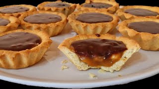 Delicious mini tarts recipe. Tartlets. tart recipe. desserts to make at home. Snickers.