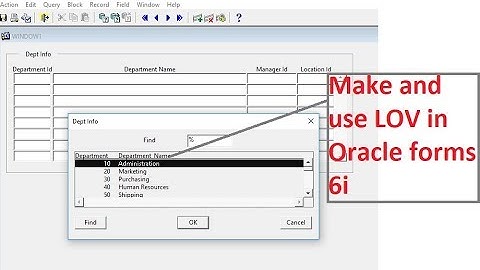 Oracle Forms Builder 6i || How to make and use LOV in oracle forms 6i