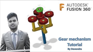 Autodesk Fusion 360 Tutorial : How to make a Gear mechanism ? || By Devendra #fusion360 #cad #3d
