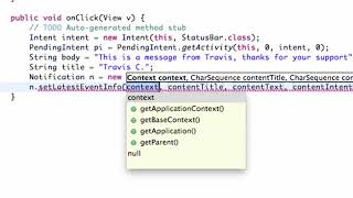 Android Application Development Tutorial   190   Setting up a Notification   YouTube 2017