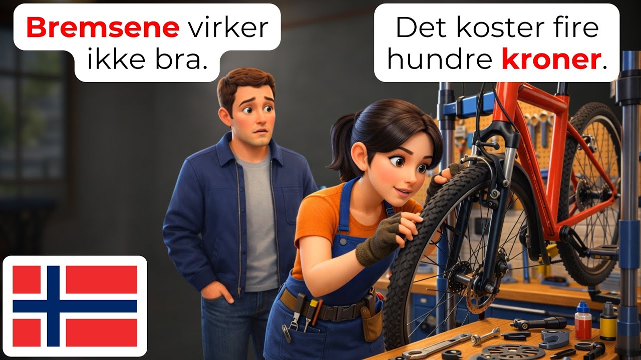 🇳🇴 Выучите Норвежский за 18 Минут: 50+ Фраз для Веломагазина, которые Вам Нужны | A1–A2