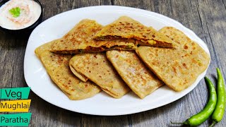 Veg Mughlai paratha | Easy Wheat flour mughlai paratha | Bengali veg Moglai porota recipe