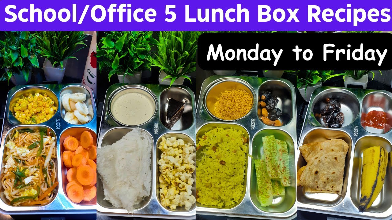 Monday to Friday 5 School or Office Lunch Box Recipes | Quick & Easy ...