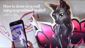 How to draw a cat on a wall using augmented reality, and the SketchAR app.