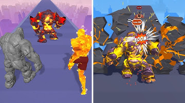 Elemental Couple 🔥🥌👾 Gameplay iOS - Fire, Stone and Monster