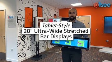 Tablet-Style 28" Ultra-Wide Stretched Bar Displays