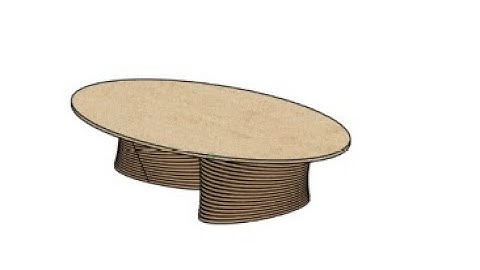 Coffee table in Autodesk Fusion .