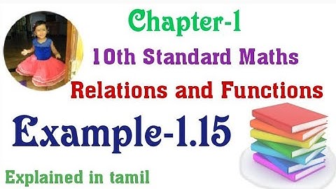 10th std maths New Syllabus(T.N)2020 Chapter-1 (Relations and Functions) Example-1.15