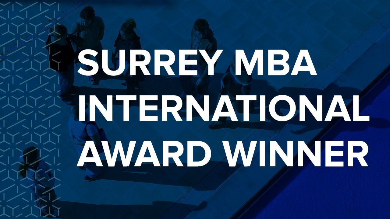 Surrey MBA International Award Winner