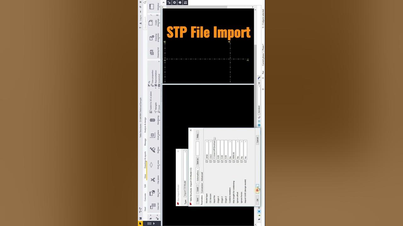 How to stp file import in tekla structures youtube