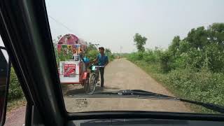 Indian village road ,Hason to Margram ,birbhum , WB