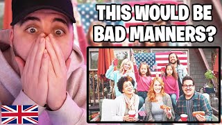 Brit Reacts to 13 Things Americans Consider BAD Manners that SUPRISE Europeans