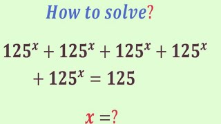 A Nice Olympiad exponential algebra problem | can you solve this problem? | x=?