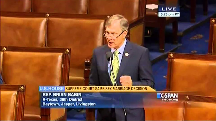 Babin Speaks in Defense of Traditional Marriage and Religious Freedom