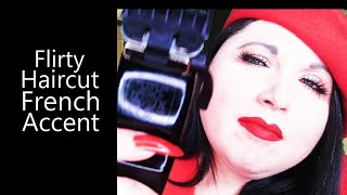 Asmr Flirty Haircut French Accent Barber Shop Roleplay Clippers, Scissors, Soft Whispers, Style