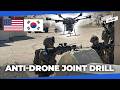 South Korean troops conduct counter-drone training with the US Army in California