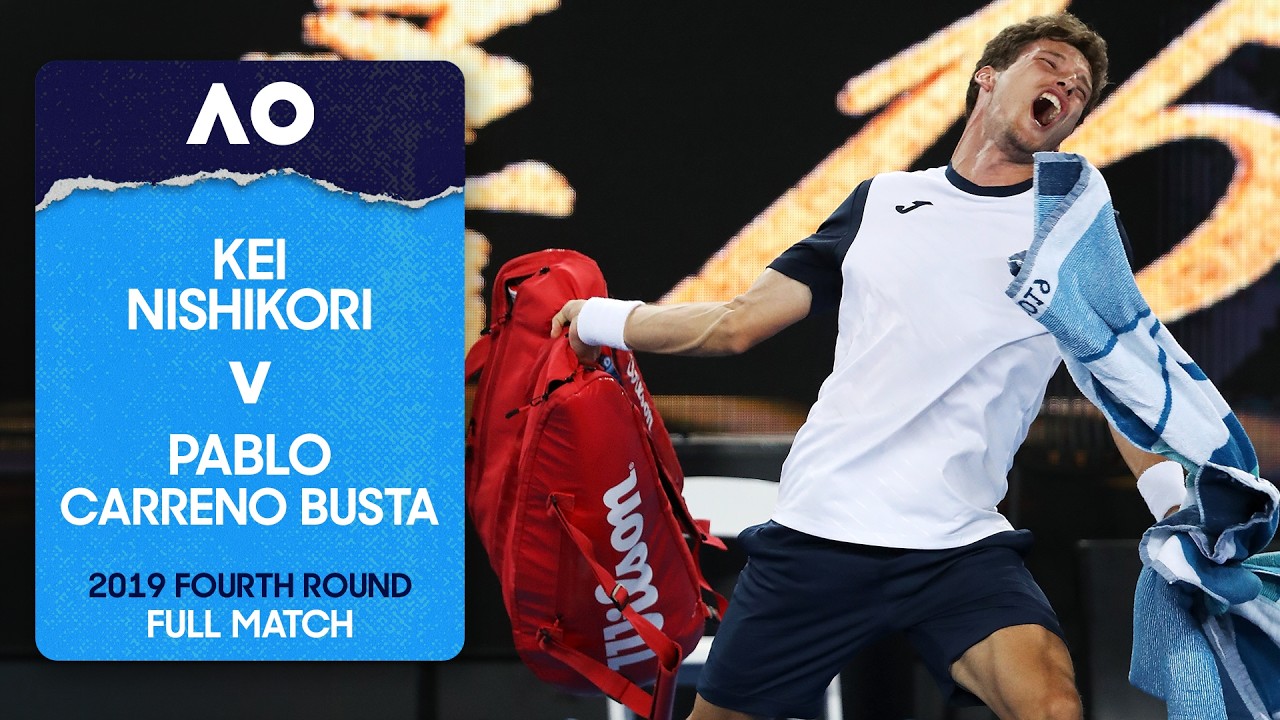 Kei Nishikori v Pablo Carreno Busta Full Match | Australian Open 2019 Fourth Round