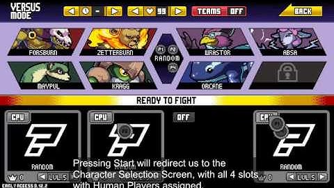 Rivals of Aether "demo mode" Easter Egg