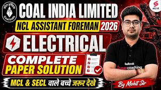 NCL Assistant Foreman Electrical Exam Analysis | NCL Assistant Foreman Electrical PYQs | Mohit Sir