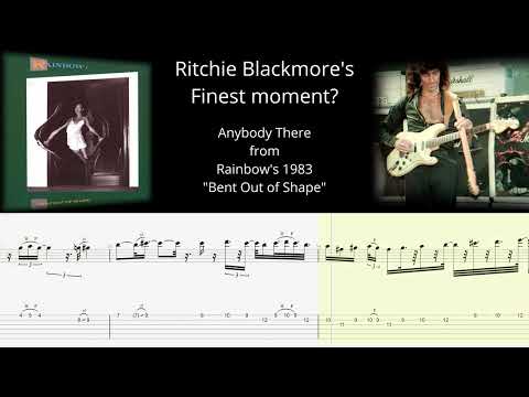 Ritchie Blackmore TAB - Rainbow - Anybody There (80s classic FULL Transcription #tabs)