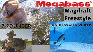 Megabass Magdraft Freestyle Underwater Video Plus Cast to Catch 7 Pounder!