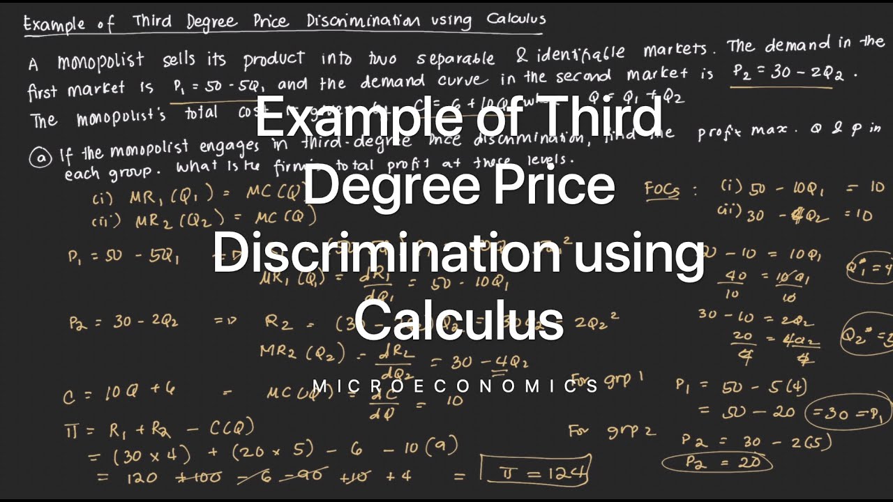 Example Of Third Degree Price Discrimination Using Calculus YouTube example-of-third-degree-price-discrimination-using-calculus-youtube