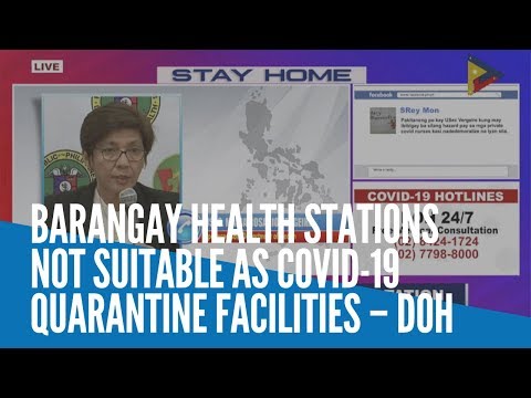 Barangay health stations not suitable as COVID-19 quarantine facilities – DOH