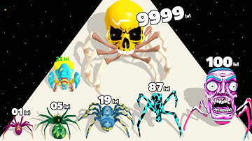 SPIDER EVOLUTION RUNNER -  Level Up Spider Max Level Satisfying Pro Mobile Game Walkthrough Android