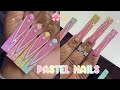 V french pastel spring nails   full acrylic nail tutorial 