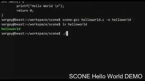 SCONE DEMO helloworld