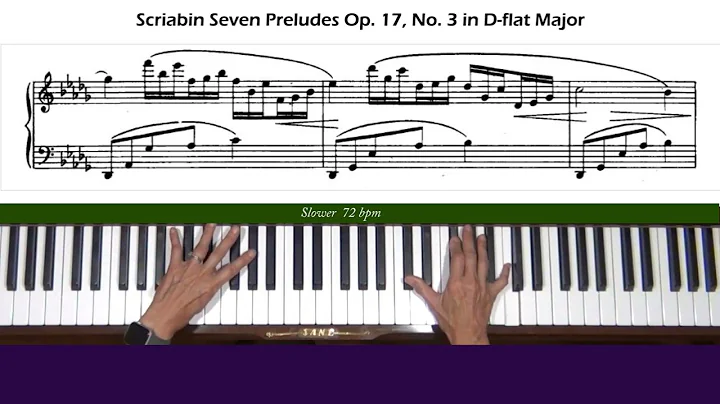 Scriabin Seven Preludes Op.17, No. 3 in D-flat Major Piano Tutorial