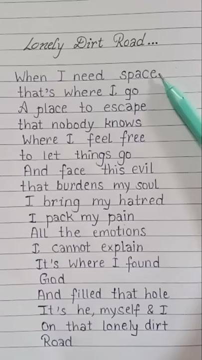 Lonely dirt road song lyrics♥️ #songlyrics #music #shorts