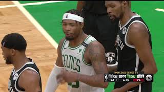 Kevin Durant And Marcus Smart Were Jawing During Nets-Celtics Game