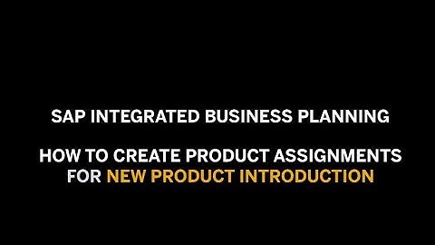 How to Create Product Assignments for New Product Introduction