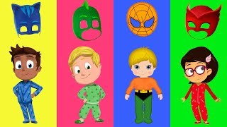 Wrong Masks PJ Masks Kids Learning Colors Finger Family Rhymes for Babies
