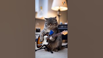 cute cat playing guitar 🎸 #shorts #viral #cat